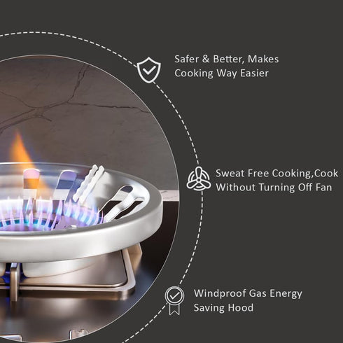 Grey Gas Saver Burner Stand Set of 4